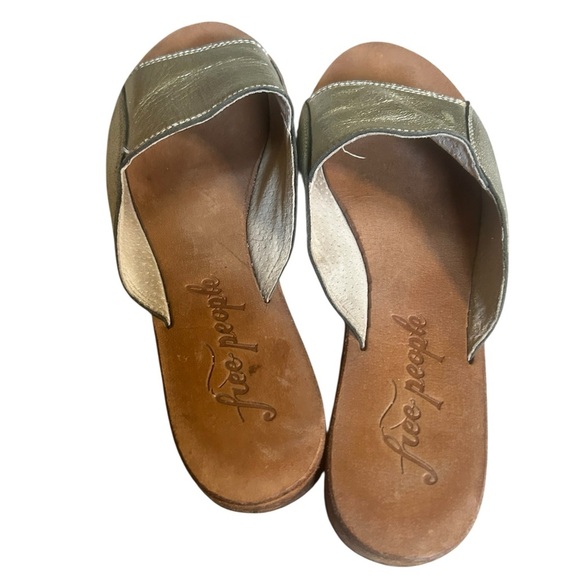 Free People Day Bird Metallic Sandals Silver - Picture 2 of 4